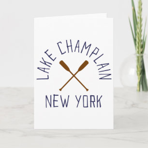 Tarjeta Lago Champlain Nueva York Al Aire Libre Vintage