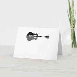 Tarjeta Lago de Guitarra Sombra Amor Guitarra Regalo Amant
