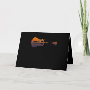 Tarjeta Lago de Guitarra Sombra Amor Guitarra Regalo Amant