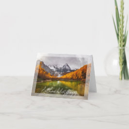 Tarjeta Lago de otoño con texto personalizado