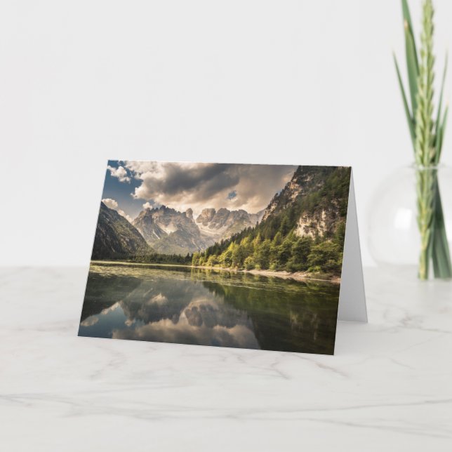 Tarjeta Lago Di Landro Dürrensee, Italia (Anverso)
