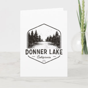 Tarjeta Lago Donner California al aire libre Vintage 1 
