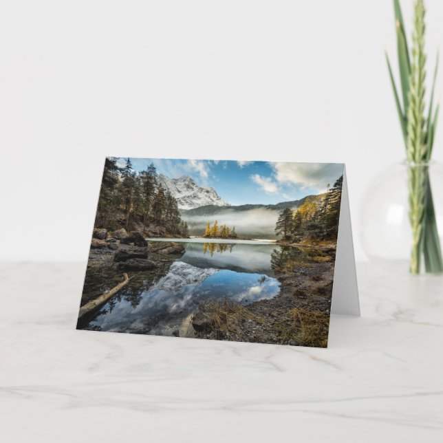 Tarjeta Lago Eibsee mood el | de la mañana (Anverso)
