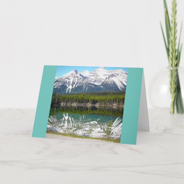Tarjeta Lago en Banff, Canadá (Anverso)