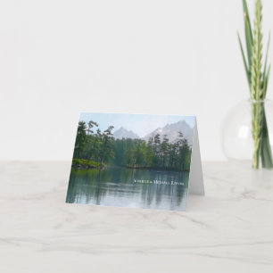 Tarjeta Lago en el paisaje rústico de la naturaleza de las