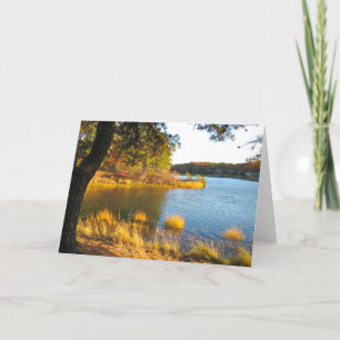 Tarjeta Lago en otoño