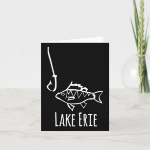 Tarjeta Lago Erie Pennysylvania Pescado Hook Perch Tr