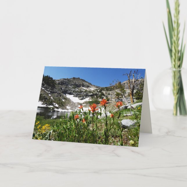 Tarjeta Lago Island, Montañas Ruby NV Blank Greeting Card (Anverso)