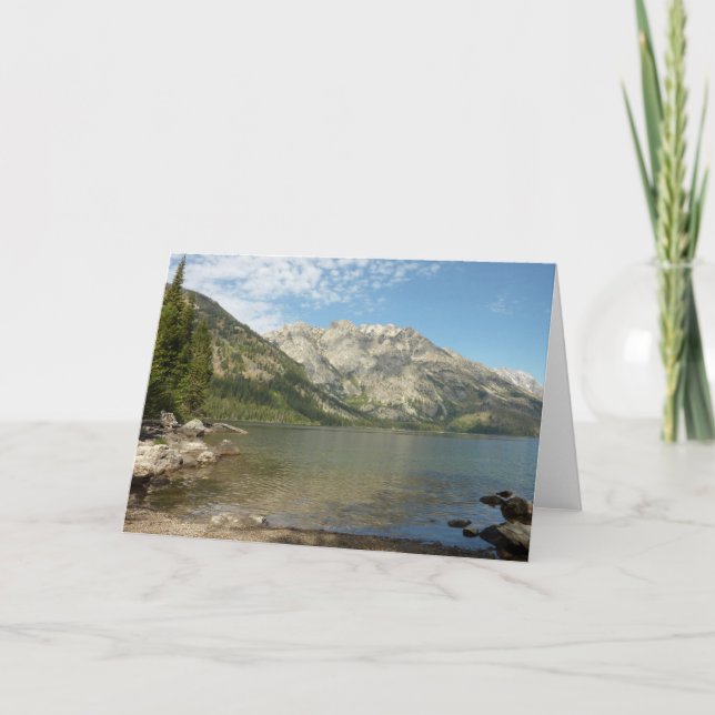 Tarjeta Lago Jenny en el Parque Nacional de Grand Teton (Anverso)