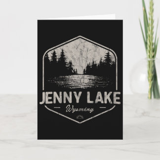 Tarjeta Lago Jenny Wyoming Exteriores Vintage 