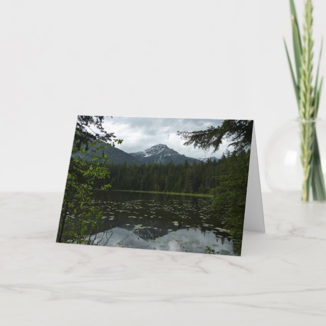 Tarjeta Lago Johns II en el Parque Nacional Glacier (Anverso)