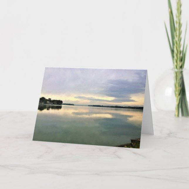 Tarjeta Lago La Belle, Oconomowoc, Wisconsin (Anverso)