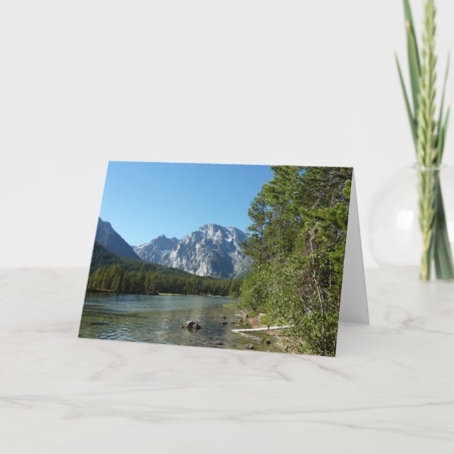 Tarjeta Lago Leigh en el Parque Nacional de Grand Teton (Anverso)
