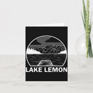 Tarjeta Lago lemon indiana divertido verano de pesca y cam