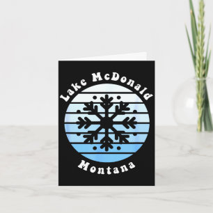 Tarjeta Lago mcdonald montana copo de nieve navidad invier