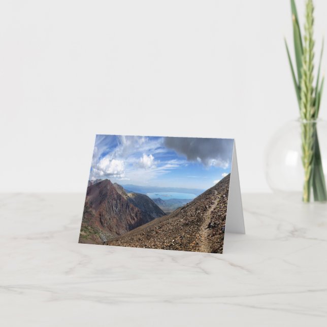 Tarjeta Lago Mono desde el paso máximo de Koip - Sierra (Anverso)