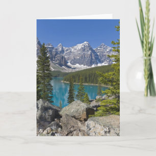 Tarjeta Lago Moraine, Canadian Rockies, Alberta, Canadá
