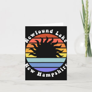 Tarjeta Lago Newfound New Hampshire Amanecer Vacaciones Fa