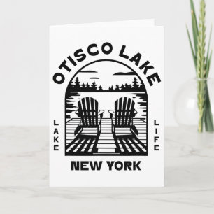 Tarjeta Lago Otisco Nueva York Al Aire Libre Vintage