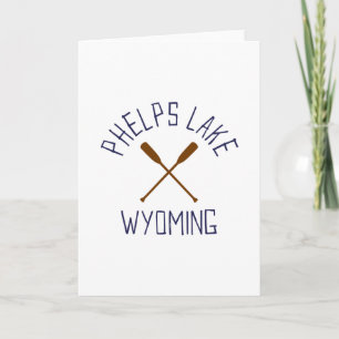 Tarjeta Lago Phelps Wyoming Al Aire Libre Vintage 1