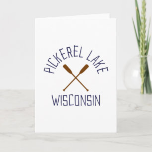 Tarjeta Lago Pickerel Wisconsin Exteriores Vintage