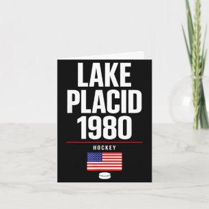 Tarjeta Lago plácido 1980 hockey vintage puck EE. UU. Nuev
