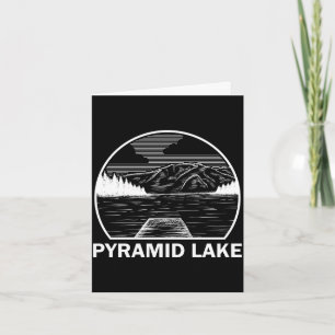 Tarjeta Lago Pyramid Nevada divertido pesca camping verano