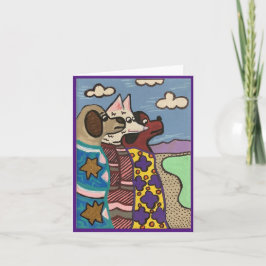 Tarjeta Lago Salado, Perros, Bella Artes