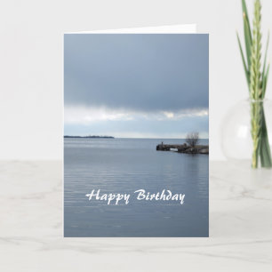 Tarjeta lago serenidad, feliz cumpleaños