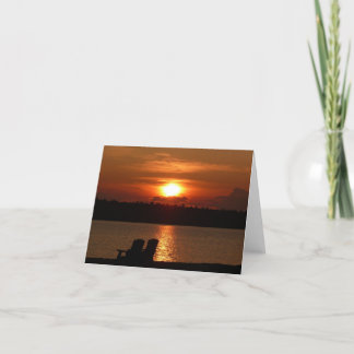 Tarjeta Lago sunset (espacio en blanco dentro)