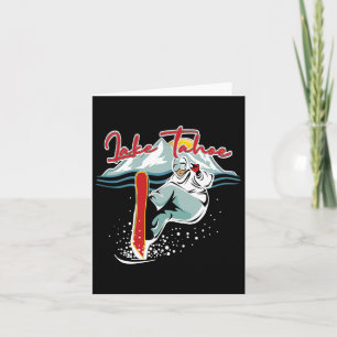 Tarjeta Lago Tahoe Sierra Nevada California Snowboard S