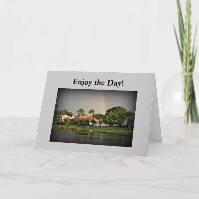 Tarjeta Lago Tropical Arcoiris Florida (Anverso)