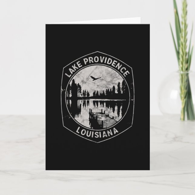 Tarjeta Lago Vintage Providence Louisiana Exteriores Vacac (Anverso)