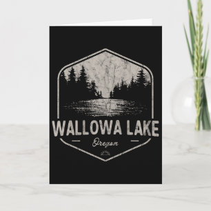Tarjeta Lago Wallowa Oregon Al Aire Libre Vintage 