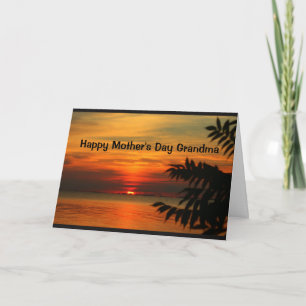Tarjeta Lago Winnebago Sunset Feliz Día de la Madre Abuela