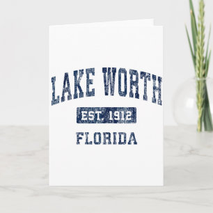 Tarjeta Lago Worth Florida Fl Vintage Deportes Establecido