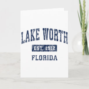 Tarjeta Lago Worth Florida Fl Vintage Deportes Establecido