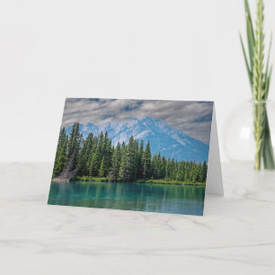 Tarjeta Lago y montaña en Banff, Canadá