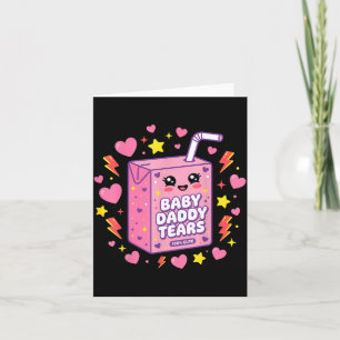 Tarjeta Lágrimas de Papá Bebé Kawaii Caja de Jugo Lindo Di