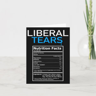 Tarjeta Lágrimas liberales contra el liberal pro Trump