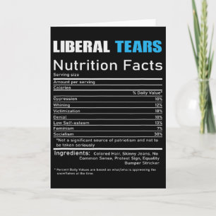Tarjeta Lágrimas Liberales Regalo Republicano Anti Liberal