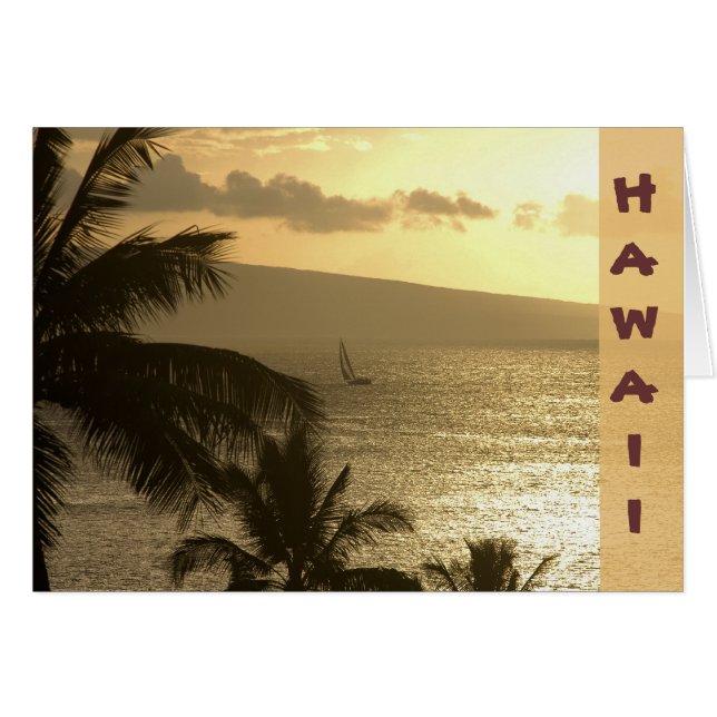 Tarjeta: Lahaina Sunset #1 (Anverso (Horizontal))