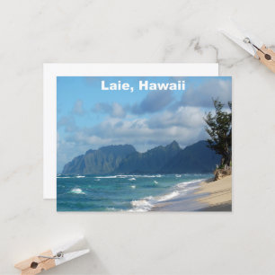 Tarjeta Laie Beach Hawaii