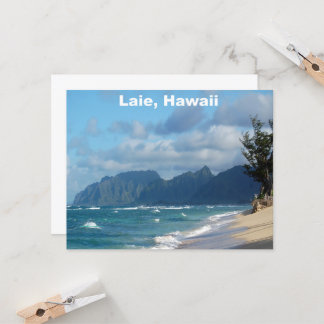 Tarjeta Laie Beach Hawaii