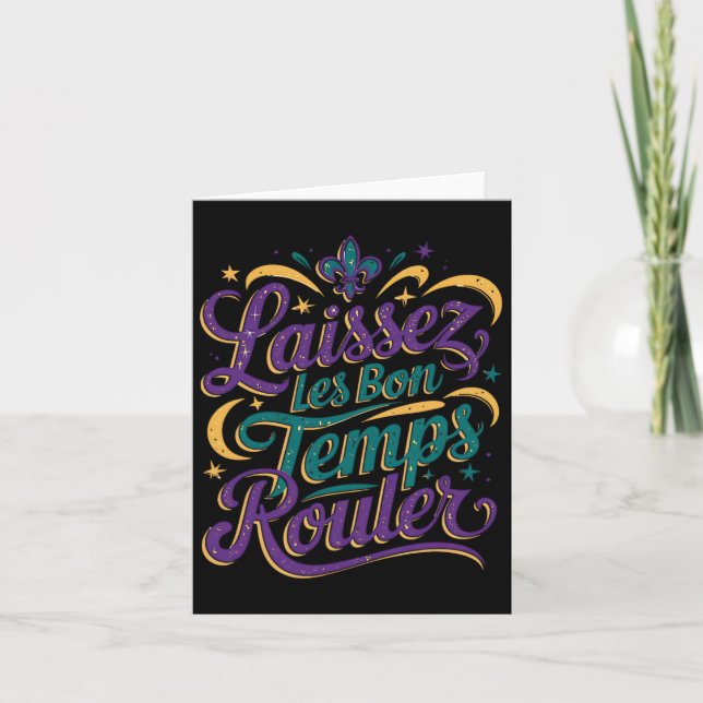Tarjeta Laissez Les Bon Temps Rouler (Anverso)