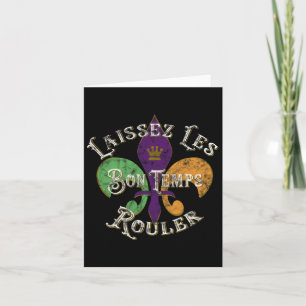 Tarjeta Laissez Les Bon Temps Rouler Mardi Gras 2025 Fleur