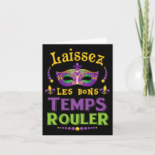 Tarjeta Laissez Les Bon Temps Rouler Mardi Gras Fleur De L