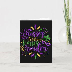 Tarjeta Laissez Les Bon Temps Rouler Mardi Gras Nueva Orle