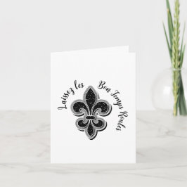 Tarjeta Laissez Mardi Gras Fleur De Lis Saludo