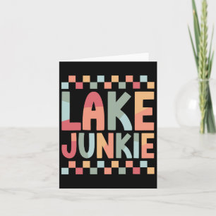 Tarjeta Lake Junkie Boating Vacation Art Para Hombres Dive